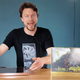Matt Perks with his home-made PS5 Slim, running Horizon Zero Dawn.